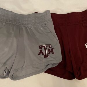 Texas A&M Champion Women's Gray and Maroon Shorts